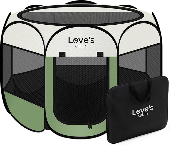 Love's cabin Pet Puppy Dog Playpen, Small Dog Tent Crates Cage Indoor/Outdoor by Lovescabin
