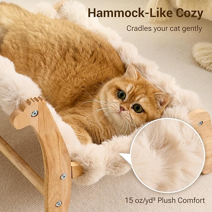 Solid Wood Cat Couch Bed for Indoor Cats, Modern Cat Sofa - Image 2