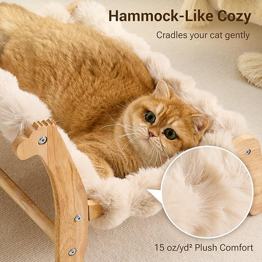 Solid Wood Cat Couch Bed for Indoor Cats, Modern Cat Sofa - Image 2