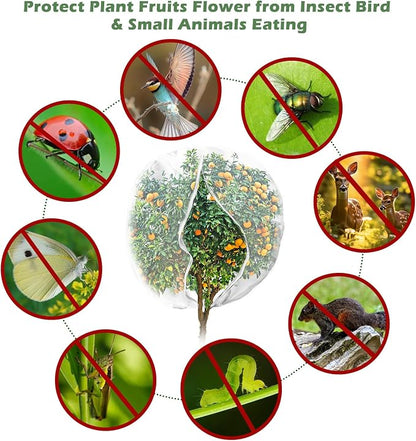 2 Pack 6 x 6.6 ft Large Fruits Tree Netting, Garden Mesh Insect Tree Cover - Image 5