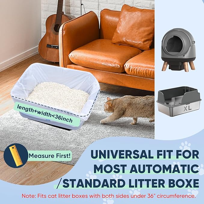 80 Count Jumbo Cat Litter Box Liners, Cat Litter Liners - Image 3