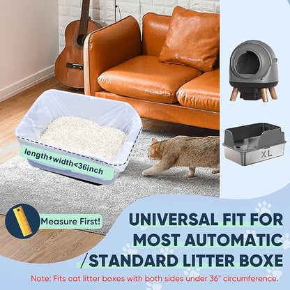 80 Count Jumbo Cat Litter Box Liners, Cat Litter Liners - Image 3