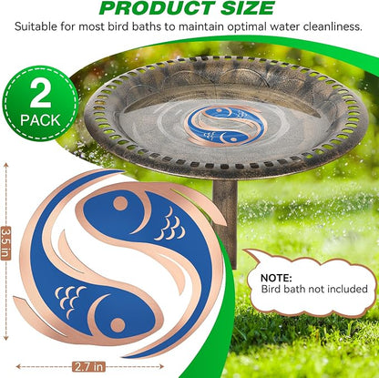 Saillong 2 Pack Bird Bath Copper Disk, Reinforced 99.99% Pure Copper Bird Bath - Image 2
