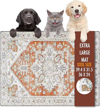 Dog Food Mat, 39.4"x31.5" Largest Absorbent Dog Mat by yuzshin