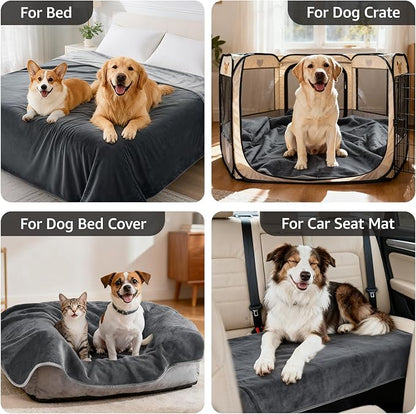 LOOBANI Waterproof Dog Blanket for Couch: Reversible Flannel Bed Blanket for - Image 6