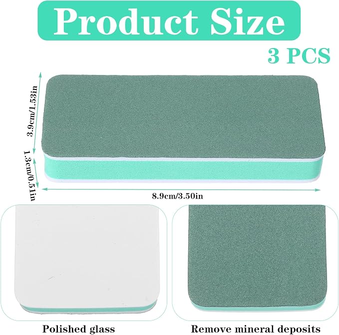 3Pack Aquarium Double Sided Sponge Brush, Aquarium Glass Cleaner Sponge - Image 2