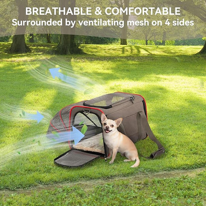 Petsfit Expandable Cat Carrier Dog Carriers, Airline Approved Soft-Sided - Image 8
