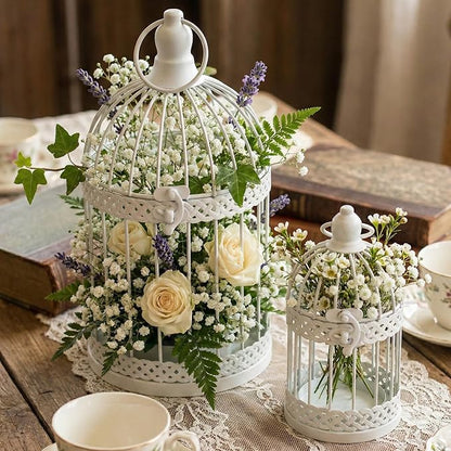 Vela Lanterns Bird Cage Decor Candle Holder Lantern Decorative Wedding Table - Image 8