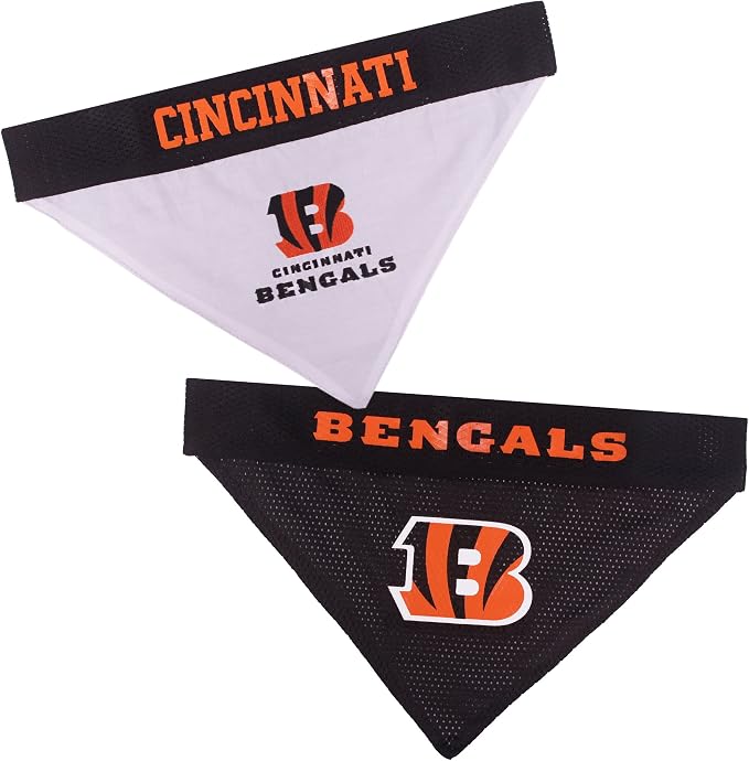 Pets First NFL Cincinnati Bengals Reversible Bandana Size XX-Large by PETSFIRST