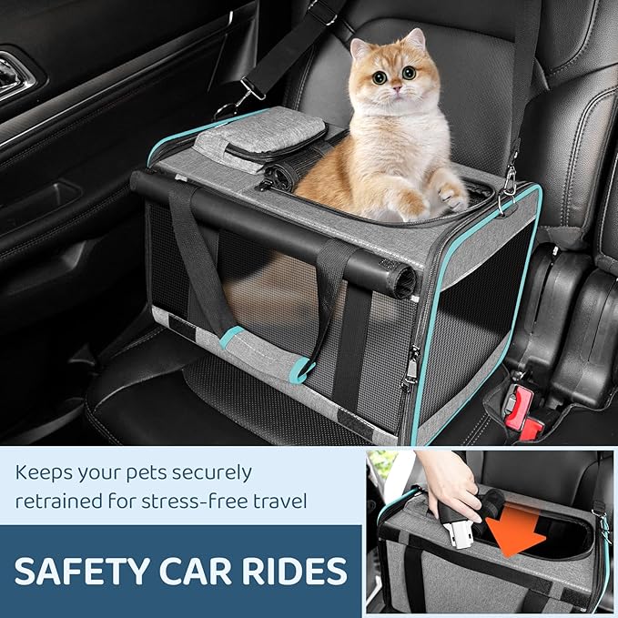 Soft-Sided Pet Carrier for Air Travel 18x11x11 Inch - Image 6