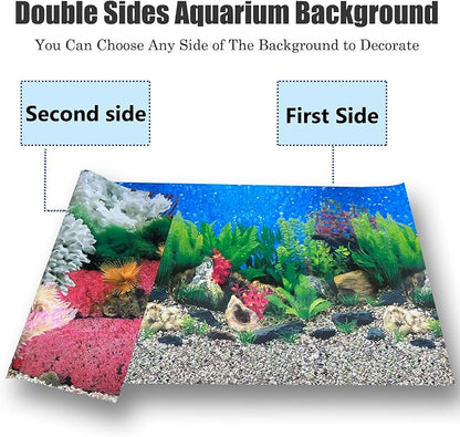 Aquatic Plant Aquarium Background Sticker Coral HD Fish Backgrounds - Image 5