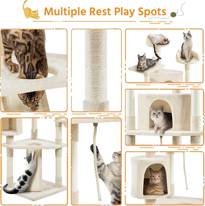 Yaheetech Multi-Level Cat Trees Cat Towers 79in Cat Tree - Image 4