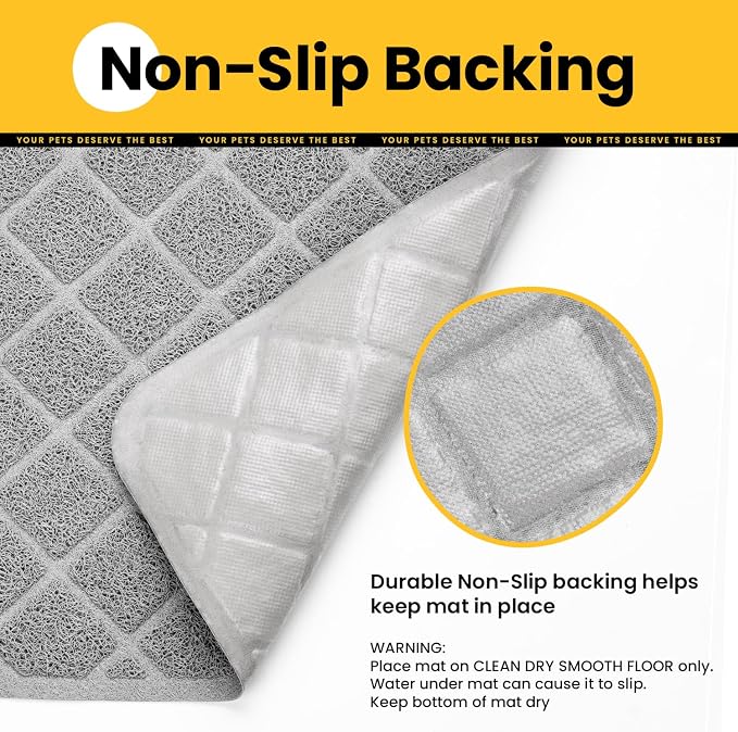 Cat Litter Mat Litter Trapping Mat, Less Waste Cat Litter Box Mat, Soft on - Image 5