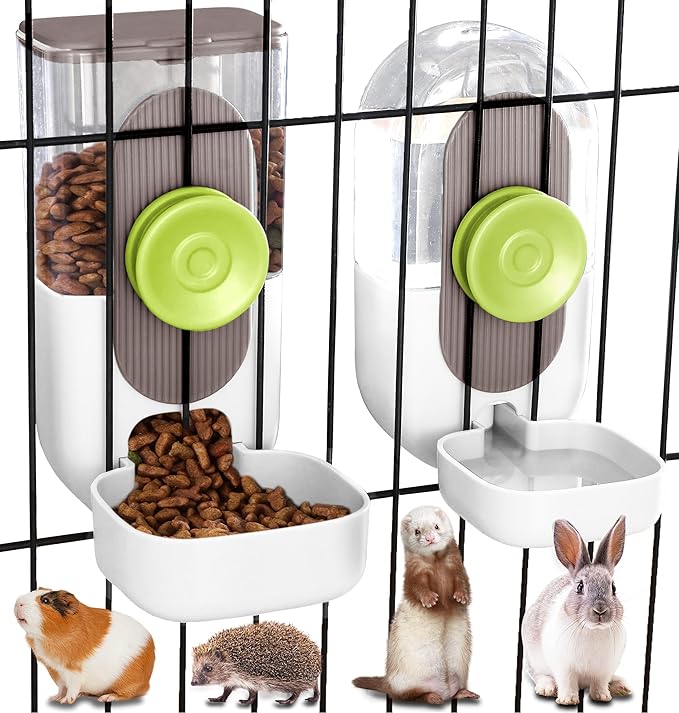 Kenond Hanging Automatic Pet Food Water Dispenser, 35oz Rabbit Feeder Guinea by Kenond