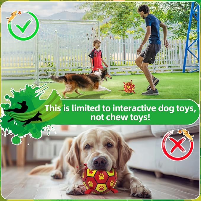 QDAN Dog Toy Balls, Dog Soccer Ball - Image 6