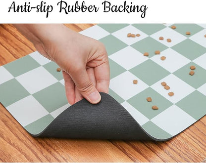 Ralxion Checkered Dog Feeding Mat, Absorbent Mats - Image 7