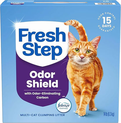 Fresh Step Clumping Cat Litter, Long Lasting Odor Control Kitty Litter by FreshStep