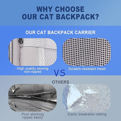 Pesen Cat Backpack Carrier, Breathable & Foldable Pet Carriers - Image 7
