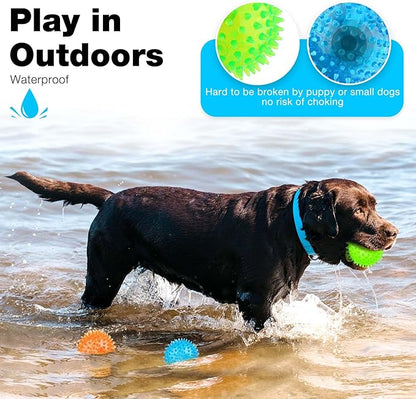 Puppy Toy 2.5” Squeaky Dog Balls Toys and Spikey Dog Ball - Image 6