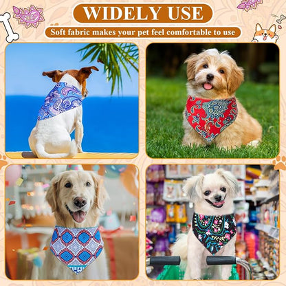 Sanwuta 120 Pcs Paisley Dog Bandanas Bulk Paisley Bandanas - Image 7