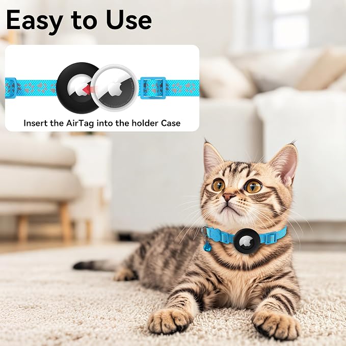 Vanjua 2 Pack Airtag Cat Collar Breakaway - Image 4