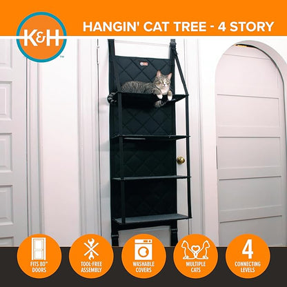 K&H Pet Products Hangin Cat Tree Door Mounted Cat Furniture, Space Saving - Image 4