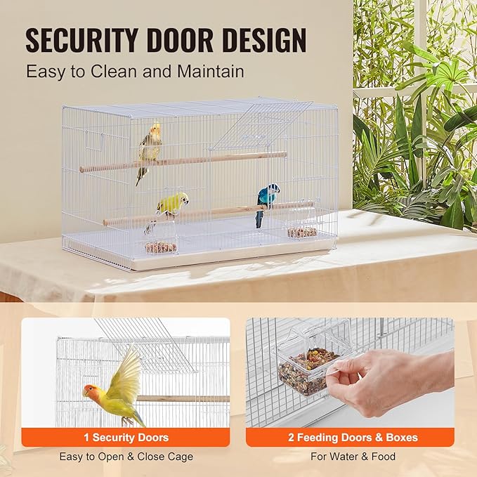 VEVOR 30-inch Flight Bird Cage, Stackable Bird Cage - Image 4