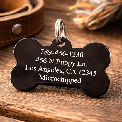 Ultra Joys Stainless Steel Pet ID Tag Dog Name Tags Personalized Front and Back - Image 3