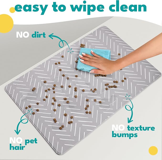 NALALAS Dog Mat for Food and Water, Cat Feeding Mat | Waterproof Dog Bowl Mat | - Image 4