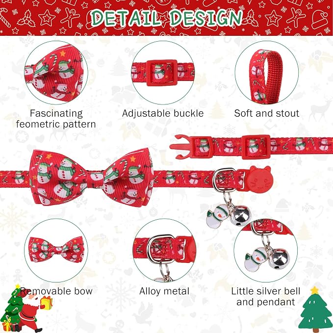 SCENEREAL Christmas Cat Collar Breakaway - Image 3