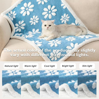 Waterproof Blanket for Dog Cat or Adult, Cute 3D Textured Flower Dog Blanket - Image 7