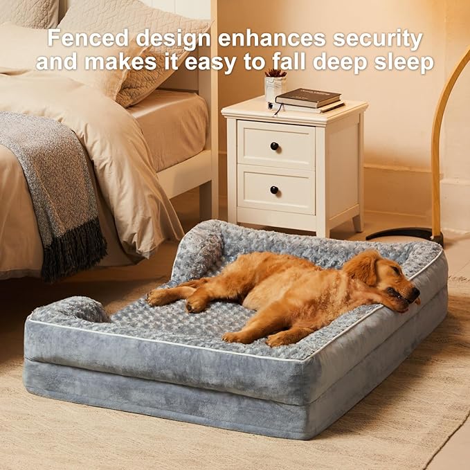 WNPETHOME Dog Beds for Large Sized Dogs, Washable Orthopedic Dog Couch Sofa Bed - Image 4