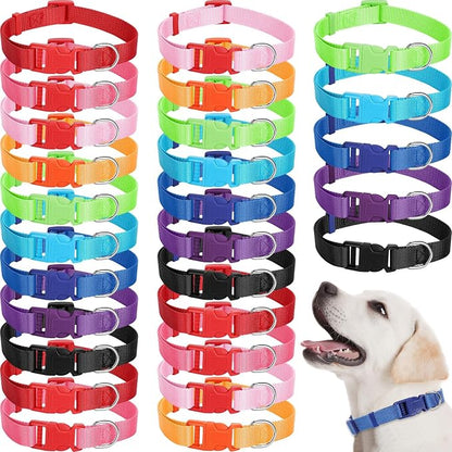 Amylove 27 Pcs Dog Collar Bulk Adjustable Nylon Puppy Collar by Amylove