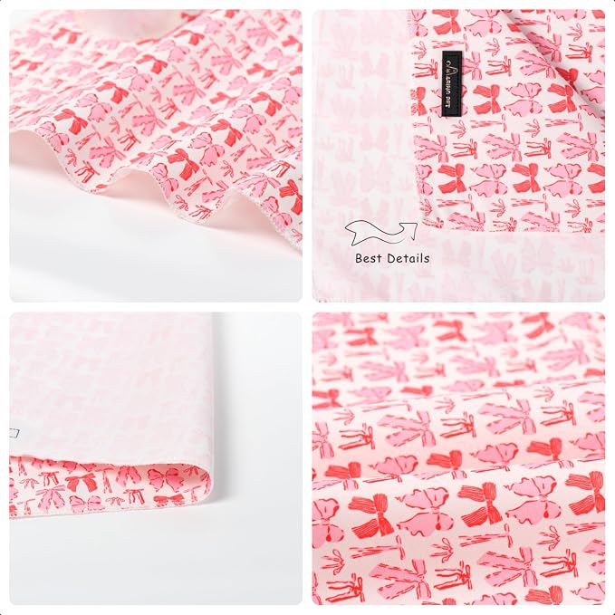 ARING PET Valentine's Day Dog Bandana, Cute Pink Bow Pet Bandanas Scarf - Image 5