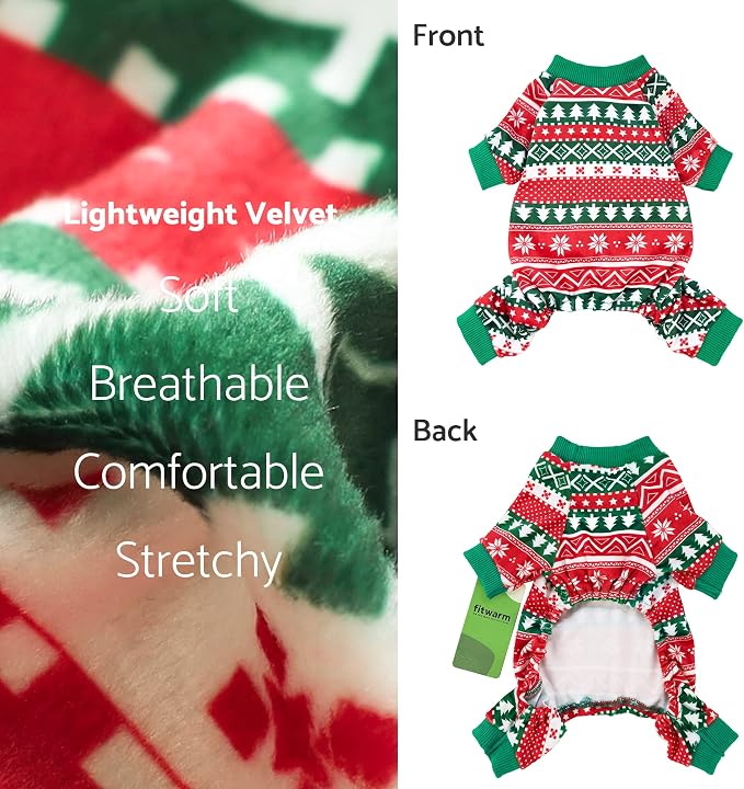 Fitwarm Dog Christmas Outfit, Holiday Pet Clothes - Image 5