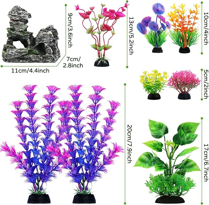 Fish Tank Accessories Aquarium Decorations Plants, Aquarium Decor Plastic Plants - Image 3