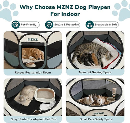 Dog Playpen, Portable Puppy Pet Crate Indoors - Image 3