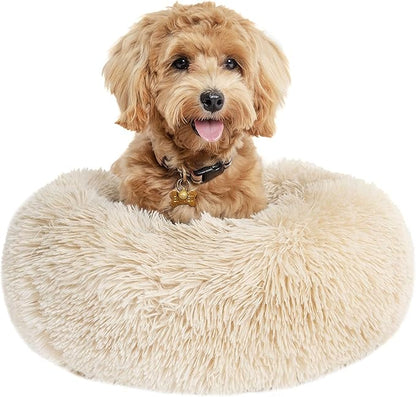 Calming Donut Dogs Beds for Small Dogs Washable, 19inch Fluffy Round Puppy Bed - Image 7