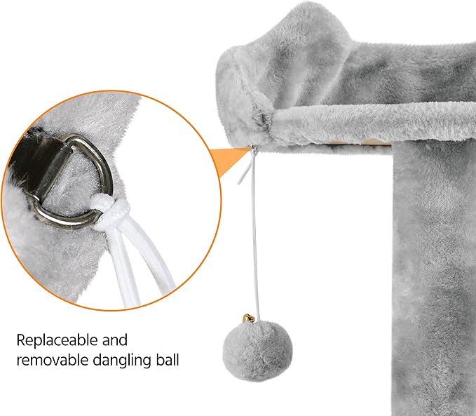 Yaheetech 70in Multi-Level Cat Tree Tall Cat Tower Cat Furniture - Image 8