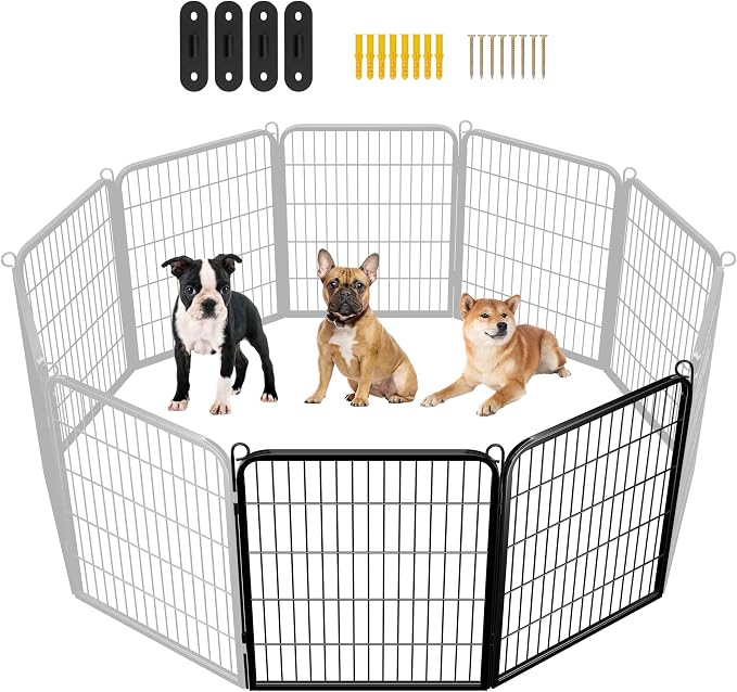 Yaheetech Dog Playpen Outdoor, 32 inch 2 Panels Dog Pen Indoor Heavy Duty Puppy by Yaheetech