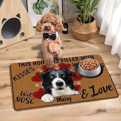 Personalized Dog Cat Mat with Name Photo Custom Placemat Feeding Mats - Image 6