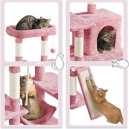 Yaheetech Cat Tree Cat Tower, 63in Multi-Level Kitten Tree w/Sisal-Covered - Image 3