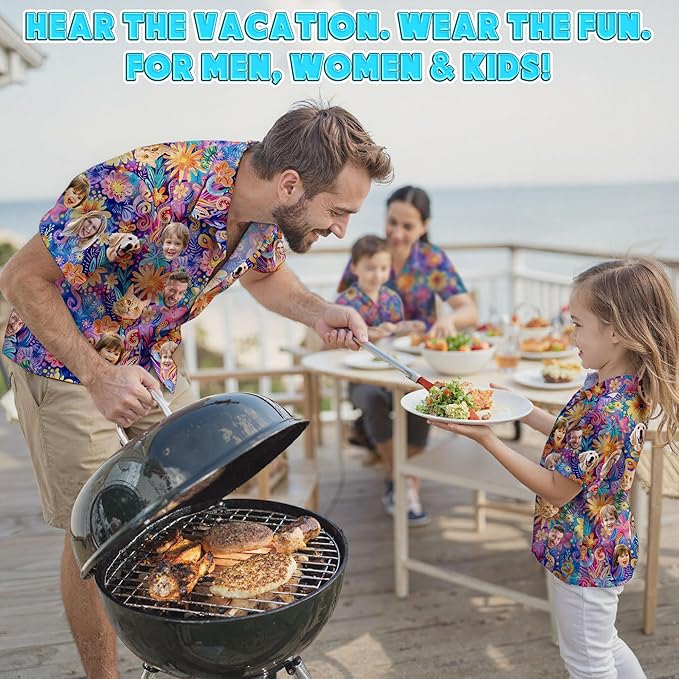 Custom Hawaiian Shirt with Face Photo Picture - Image 2
