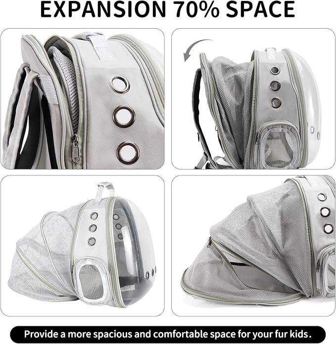 Cat Backpack Carrier, Back Expandable Pet Backpack - Image 5