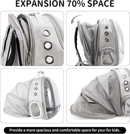 Cat Backpack Carrier, Back Expandable Pet Backpack - Image 5