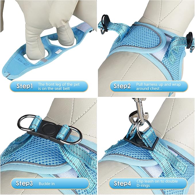 YIMEIS Dog Harness and Leash Set, No Pull Soft Mesh Pet Harness, Reflective - Image 3