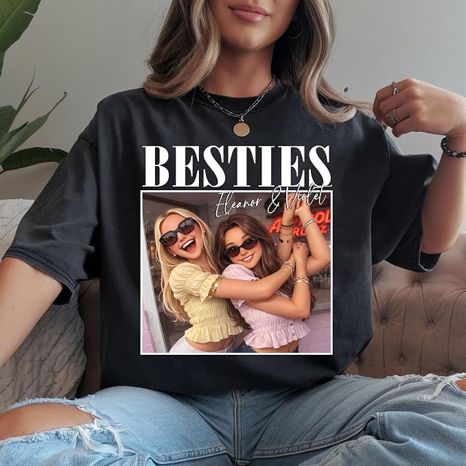 Custom Bootleg Rap Tee, Personalized Girlfriend Vintage Graphic T-Shirt - Image 2
