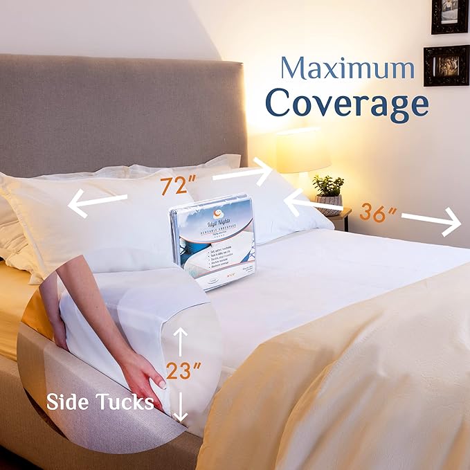 Washable Incontinence Bed Pad 36" x 72" – Soft, Absorbent & Waterproof Mattress - Image 7