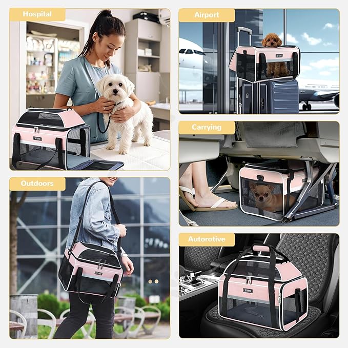 Lekereise Top-Expandable Pet Carrier 18x13x9.5 Inch Southwest Frontier Airline - Image 7