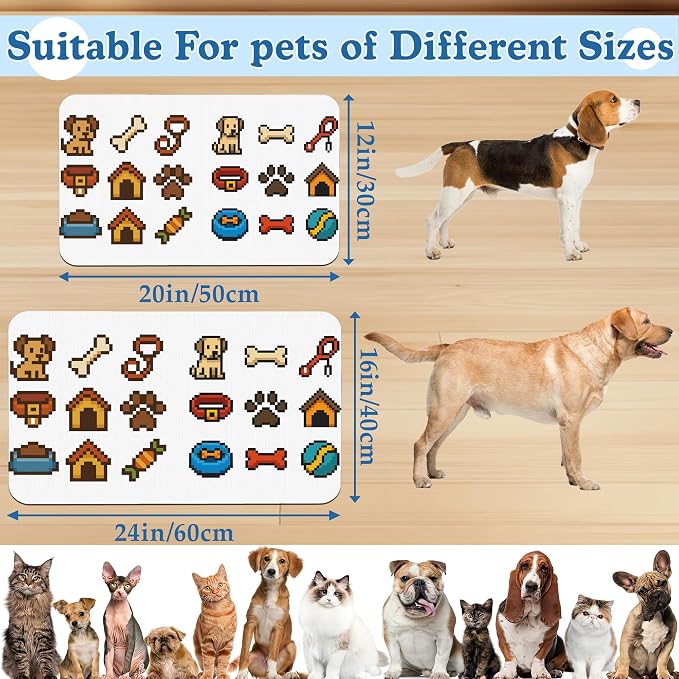 Dog Fun Pet Feeding Mat–Christmas Stocking Quick Dry Absorbent Dog Cat Food Mat - Image 2